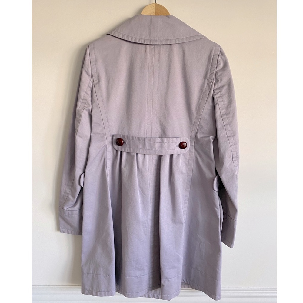 Marc by Marc Jacobs Lavender Trench Coat with Floral Lining - Size L - Picture 2 of 11